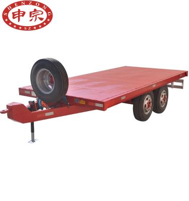 China Factory sales farm tractor transport 6 ton car trailer flat bed semi trailer no alibaba for sale