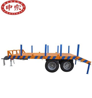 China 7 Ton Truck Trailer Farm Tractor Transport Excavator Semi Flatbed Trailer for sale