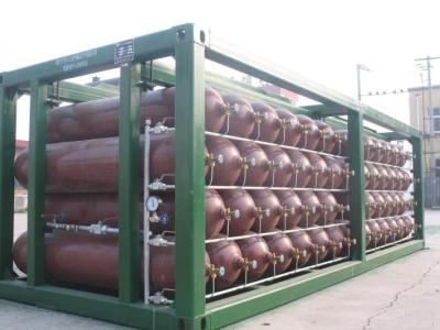 China Inoxidable/carbono/los tanques de almacenamiento de acero de CrMo CNG, cilindros de la cascada del tipo 1 de TPED 8100L en venta