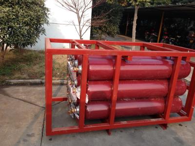 China ISO9809 Large Capcity CNG Cylinder Compressed Natural Gas Storage Tank Cascade for sale