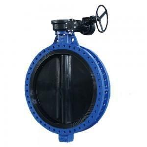 China Ductile cast iron ANSI DIN PN16 U section type flanged butterfly valve pn16 for sale