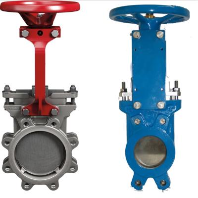 China Manufacturer Square Port ss304 WCB DI Pn16 Handle Unidirectional Bidirectional DN800  Knife Gate Valve for Slurry for sale