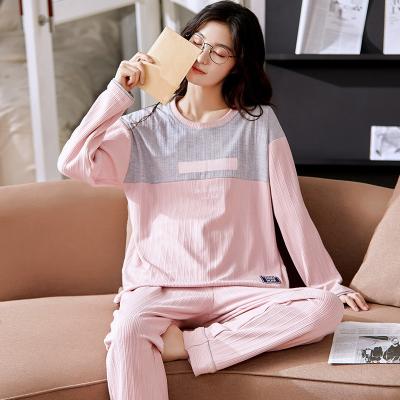 China Comfy Sleepwear Girls Pajamas Women Suit Women Cotton Long Sleeve Autumn Winter Korean QUICK DRY Pajamas for sale