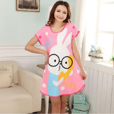 China Wholesale QUICK DRY thin female sleeve wholesale thin female sleeve cartoon home dress young girl short skirt cotton pajamas shorts for sale