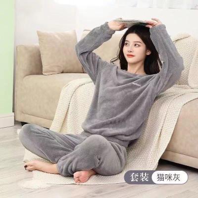 China QUICK DRY Europe and the United States women's warm suit wholesale thickened loose large size pajamas home use women's cotton pajamas for sale