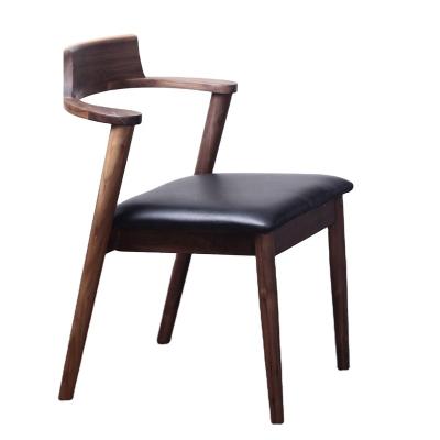 China Modern Nordic Light Soft North American Living Room Walnut Soft North American Walnut Luxury Hotel Luxury Hotel Solid Wood Dining Chair for sale