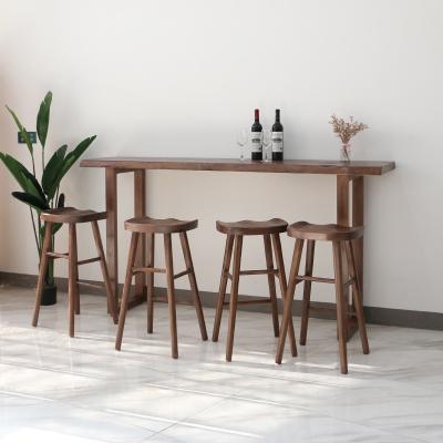 China Customized Modern Natural Counter Ash Beech Wood Bar Pub Stools for sale