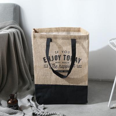 China Sustainable Wuyue Jute Art Cloth Art Fabric Sustainable Shopping Bag Waist Simple Modern Yellow Tote Bag for sale