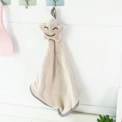 China Minimalist Star Towel, Kitchen and Bathroom Hanging Towel, Velvet Towel Coral Towel for sale