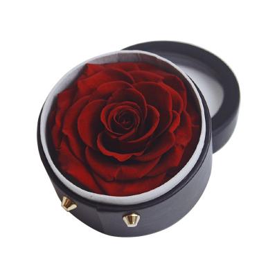 China Natural Fresh Rose Mother's Day Flower True Ecuador Gift Preserved Long Lasting Roses With Round Rivet Gift Box for sale