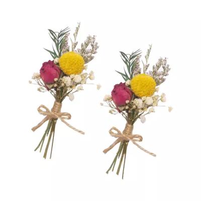 China Mini Natural Dried Flower Flower Immortal Bouquet Rose Handmade Material Decoration Gift Box DIY Wedding Decoration for sale