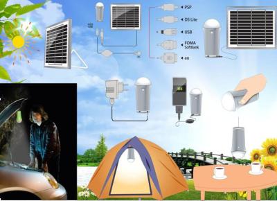 China solar lighting with 3W LED bulbs high lumens zu verkaufen