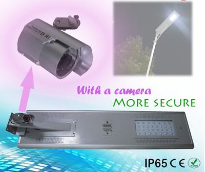 China China factory price solar street LED lighting integrated lithium battery ,with camera zu verkaufen