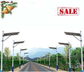 China 40W solar panel high capacity battery integrated solar street light en venta