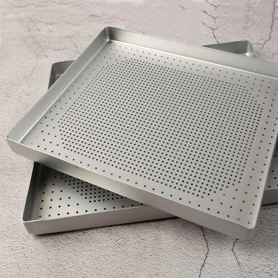 China 39x32cm Rectangular Aluminum Baking Pan With Rounded Bread Box Thickened 1.5mm Family Baking Cake Pan for sale