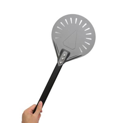 China Aluminum Alloy 9 Inch Pizza Skin Pizza Pan Pizza Turnover Tool Gray Hard Anodized Aluminum Alloy Baking Tool for sale