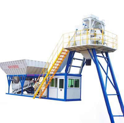 China Building Material Shops Modern Design HZSY50 Electric Power Plant Portable Mobile Concrete Batching Plant for sale