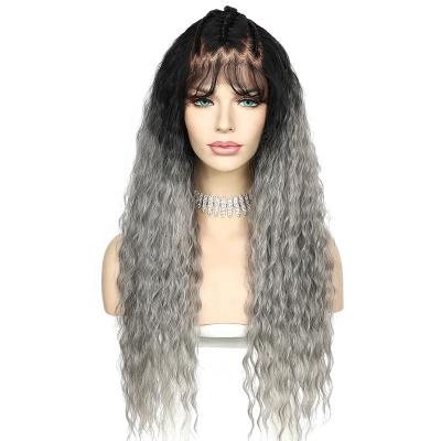 China Wholesale Kinky Curly Big Color Women's Synthetic Wigs Pre-Braided Body Wave Lace Braces Hand Made Wigs Wigs For Christmas Party for sale