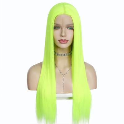 China Good Quality Wholesale Price Wave Lace Front Wig T-Part Lace Front Wig Small MOQ Christmas Silk Straight Synthetic Wigs for sale