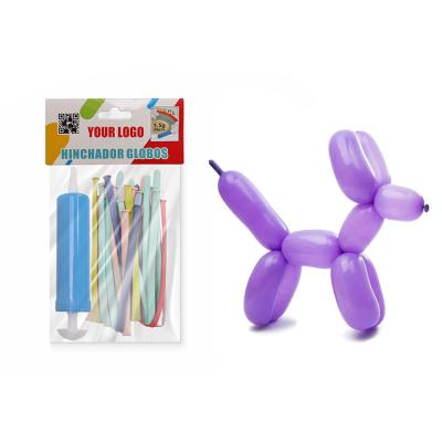 China Eco-friendly 2022 HOT SALE hand air balloon pump and balloon long balloon round pump set in wholesale for sale