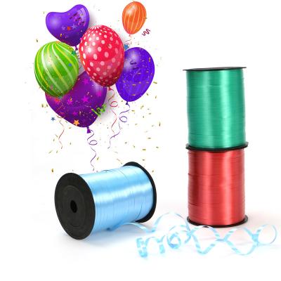 China Beautiful gift wrap plastic PP balloon curling ribbon roll solid color balloon crimpted curling ribbon for sale