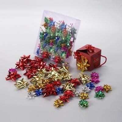 China Iridescent rugby ball E  Wedding Decorations Gift Boxes Wrap Gift Plastic Christmas Ribbon Pull Star Bows for sale