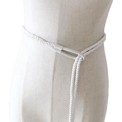 China 2020 eco-friendly fashion style popular western woman cotton rope belt for women for sale