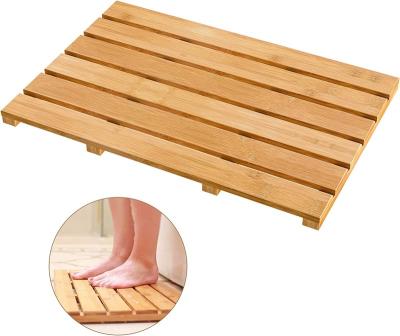 China Foldable, Non-Slip & Stylish Bamboo Shower Flooring - Outdoor Wooden Bath Mat - Bamboo Shower Mat, 18 x 24 Inches for sale