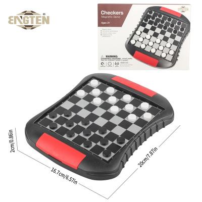 China Foldable / Snapping Checkerboard Fun Game For Boys And Girls Travel Checkers Classic Game for sale