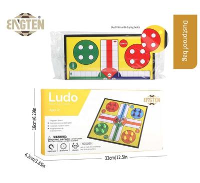 China Wholesale Portable Folding Magnetism Ludo Chess Board Game Plastic Set Custom Made Eco-friendly Game for sale