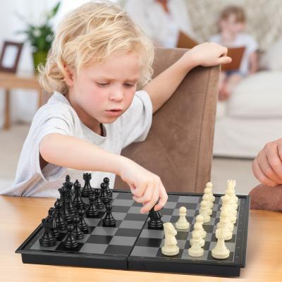 China Custom Made Eco-friendly 32 Inch Intelligence Chess Board Game With Storage Base Toys Chess Plastic Educational Set for sale