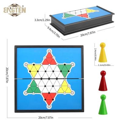 China Custom Game Board Game Educational Portable Folding Plastic Chinese Checkers Eco-friendly For Kids Adults for sale