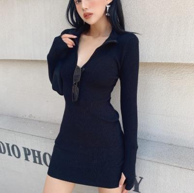 China Custom Made Anti-Static Clothing Casual Dress Cotton Manufacturers Tight Sexy Wear S Plus Size Solid Color DHL for sale