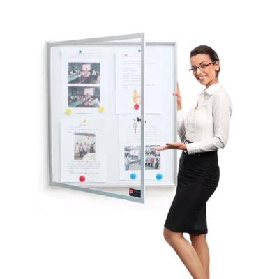 China ZGS-C Indoor 70*100cm Outside Poster Key Lock Showcase Display Panel Wall Mounted Cabinet for sale