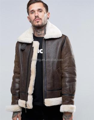 China Brown Quality Winter Coats Brown Fur Warming Woolen Leather Mens Breathable Fleece Jackets Men for sale