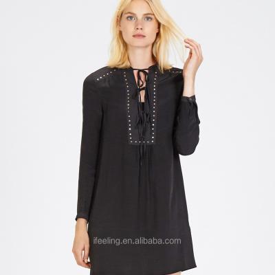 China 2021 Ladies Casual Elegant High Quality Hot Sale Soft Comfortable Anti-pilling Blouse Dress for sale