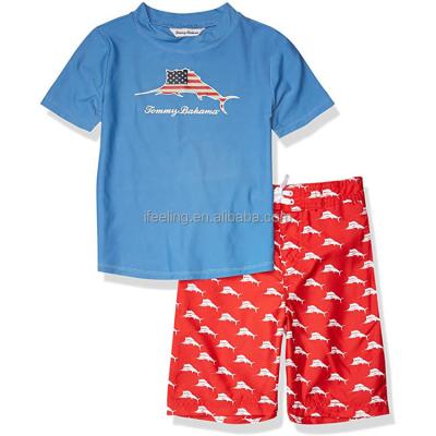 China Summer casual kids wear men clothes t-shirts kids t-shirts with shorts kids underwear in shirt set for boys for sale