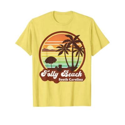 China Boys 100% Cotton Logo Coconut Tree Clothing Casual T-shirt Summer Custom Printing Kids Wear T Shirts for sale