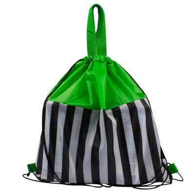 China Large Capacity Drawstring Polyester Handled Shopping Bag for sale