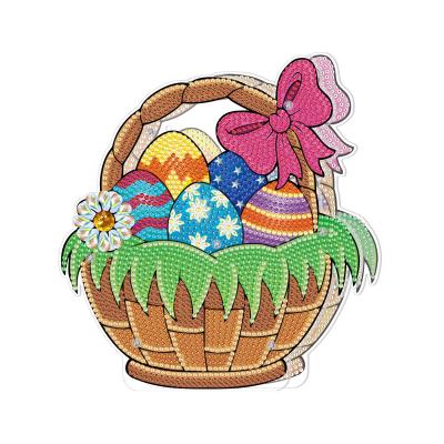 China New Classic/Postmodern Rhinestones DiamondPaint Drill Crystal Handicraft Easter Baskets Full Rhinestone For Adults Kids Rabbit Eggs By Numbers Kits for sale