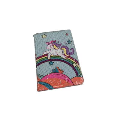 China Unicorn Book Rainbow Sequin Journal Beaded Notebook 96 Pages Hardcover Book for Writing and Drawing Birthday Christmas Gifts for Girls for sale