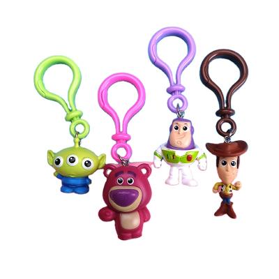 China Buzz Cartoon Key Chain Three Eyes Monster Eyes Car Dress Bag Toy Story Lightyear Buzz Cartoon Key Chain Plastic Creative Anime Bel for sale