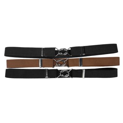 China Daily Life Decoration Belt Women Stretch Invisible Elastic Waistband Web Belt With Flat Buckle For Jeans Pants Dresses for sale