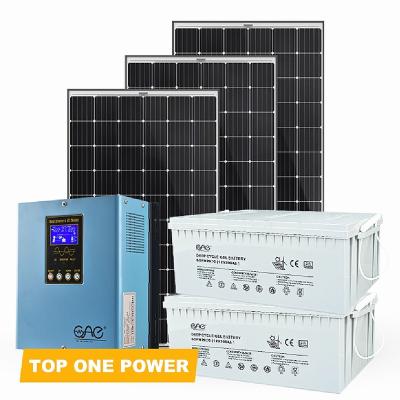 China Home Solar System 1kw 2kw 3kw 5kw 7kw 10kw Off Grid Solar Inverter Panel Mono Gel Battery For Home Use for sale