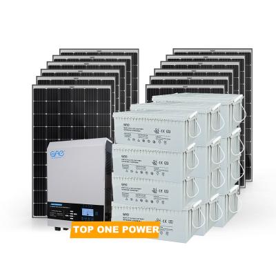 China High Efficiency Best Price 24v 48v Solar System 5KW Home Use For Solar Power Off Grid for sale