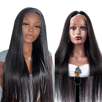 China Ouirhair 13X6 Undetectable Straight Brazilian Virgin Hair Wig Pre Plucked Virgin Hair Wigs For Black Women for sale