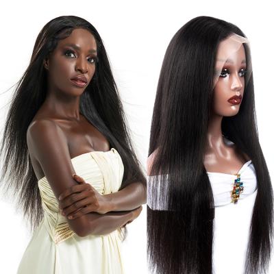 China Straight 180% Density Pre Plucked Glueless Bone Straight Wigs Hair Lace Front Brazilian 360 Lace Frontal Wig With Baby Hairs for sale