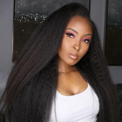 China Curly 250% Density Straight Human Hair Full Lace Wig 100% Virgin Hair Glueless Full Lace Brazilian Hair Wig for sale