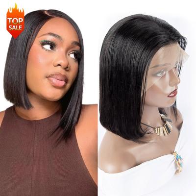 China Vietnam Factory Straight Human Hair Bone Bob Wigs 13x4 Short Wigs Short Hair Lace Front Virgin Human Hair Lace Front Wig for sale