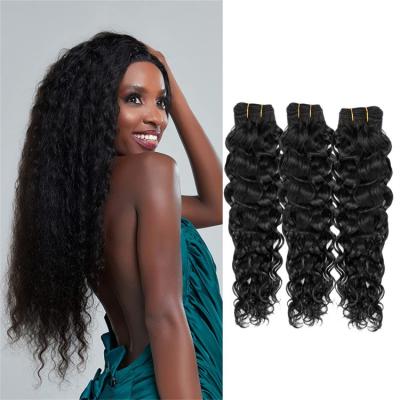 China Water Wave Hair Wholesale 12A Brazilian Raw Hair Bundles Water Wave Cuticle Aligned Hair Bundles Seller for sale